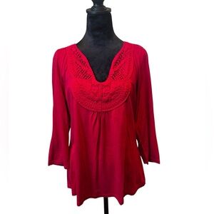 Coldwater Creek Vibrant Red Blouse